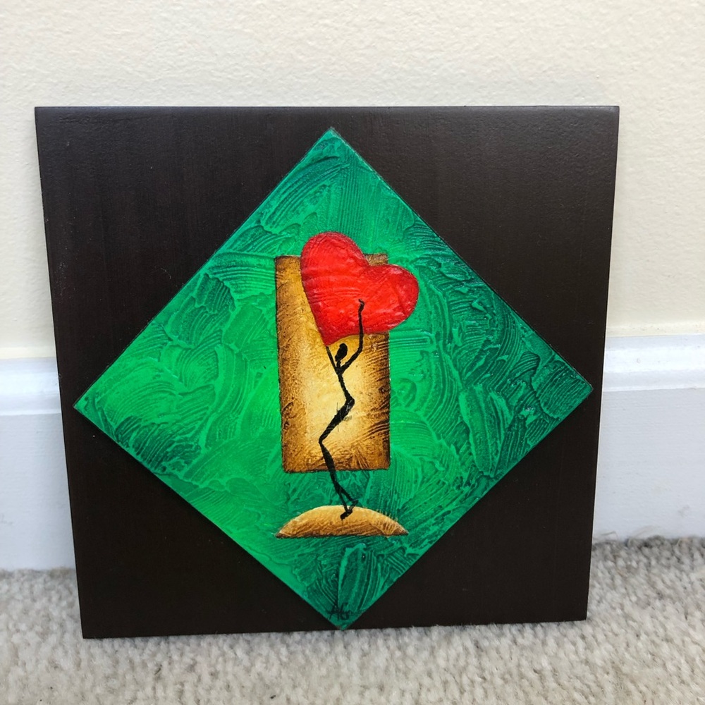 Handpainted in Ecuador Wooden Love Wall Decor